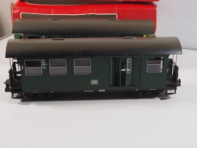 Lot 87 - A pair of LGB G scale German outline bogie...