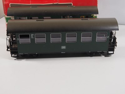 Lot 87 - A pair of LGB G scale German outline bogie...