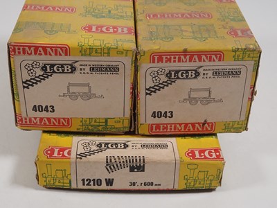 Lot 89 - A pair of LGB G scale 4043 side tipping hopper...
