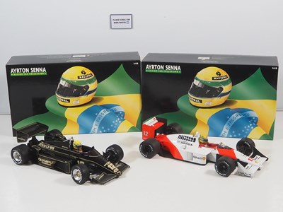 Lot 290 - A pair of MINICHAMPS 1:12 'Ayrton Senna Racing...