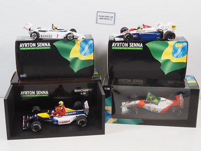 Lot 292 - A group of four MINICHAMPS 1:18 scale 'Ayrton...