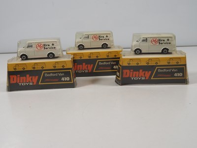 Lot 536 - A group of DINKY #410 Bedford Vans, all in the...