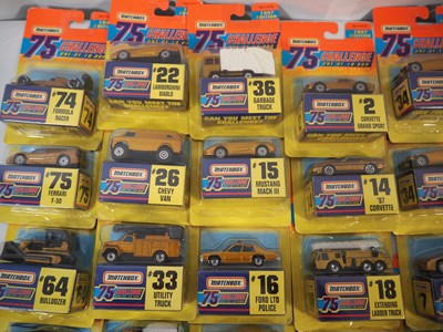 Lot 48 - A group of MATCHBOX USA carded diecast gold...