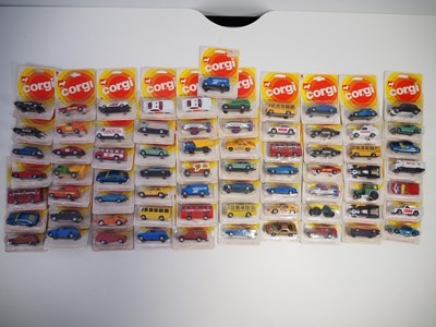 Lot 320 - A large group of CORGI JUNIORS carded diecast...
