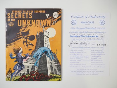 Lot 160 - SECRETS OF THE UNKNOWN #103 PRINTING PLATE SET...