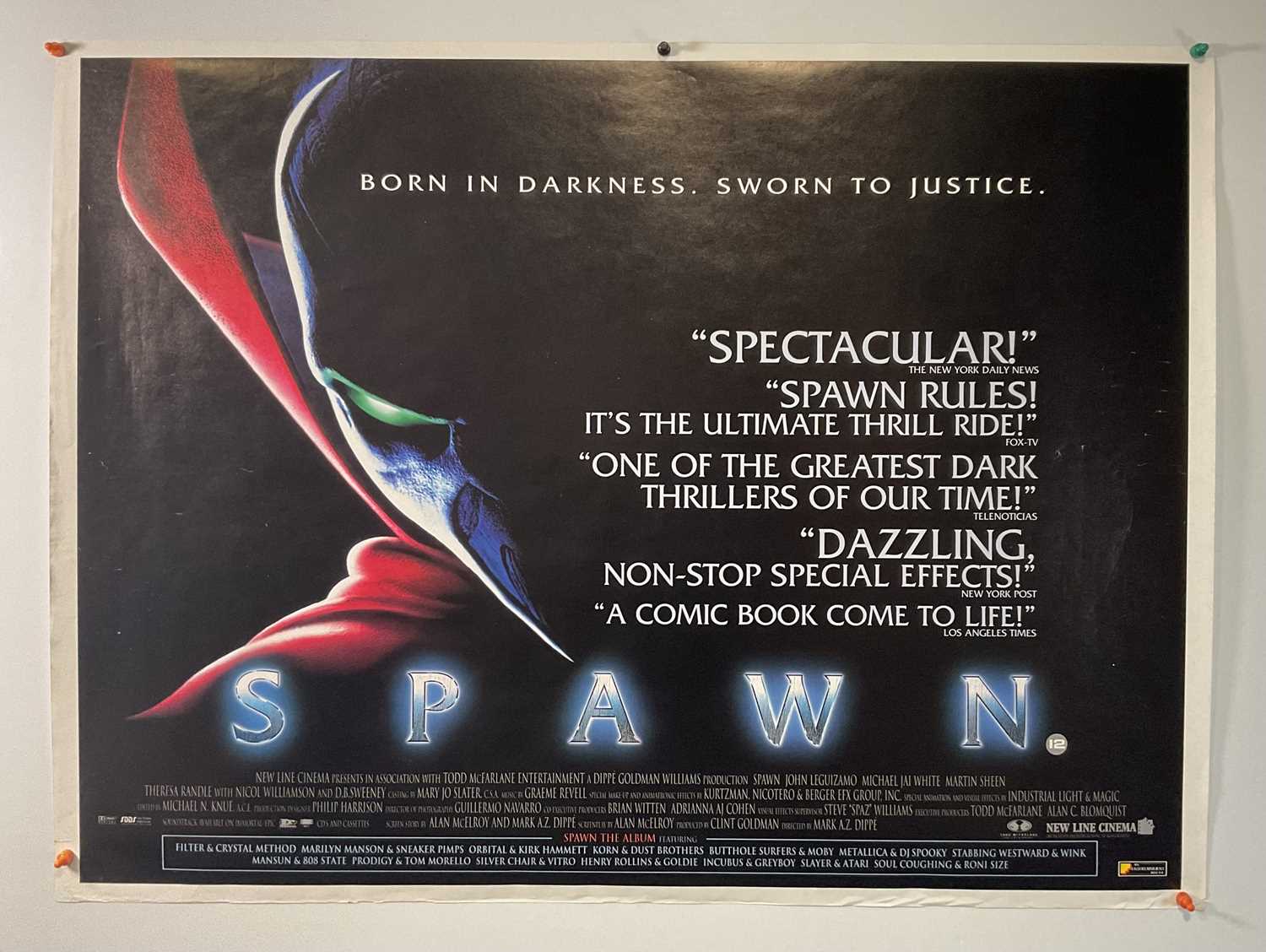 Lot 365 - SPAWN (1997) UK Quad film poster for the