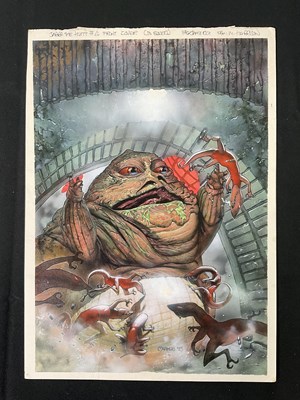 Lot 232 - STAR WARS original comic book cover art by...