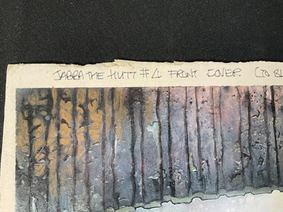 Lot 232 - STAR WARS original comic book cover art by...