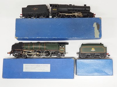 Lot 146 - A pair of HORNBY DUBLO OO gauge 3-rail steam...