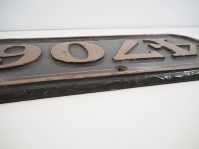 Lot 259 - A GWR cast iron cabside number 4706 from one...
