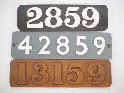 Lot 261 - A cast iron smokebox door numberplate from...