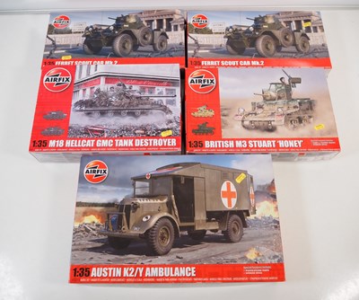 Lot 271 - A group of AIRFIX 1:35 scale unbuilt plastic...