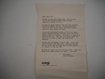 Lot 650 - A rare CORGI USA model club introduction pack...