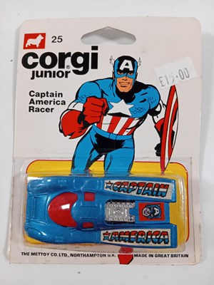 Lot 25 - CORGI Juniors #25 Captain America racer - All...