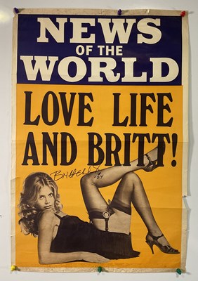 Lot 493 - Britt Ekland signed News of the World...
