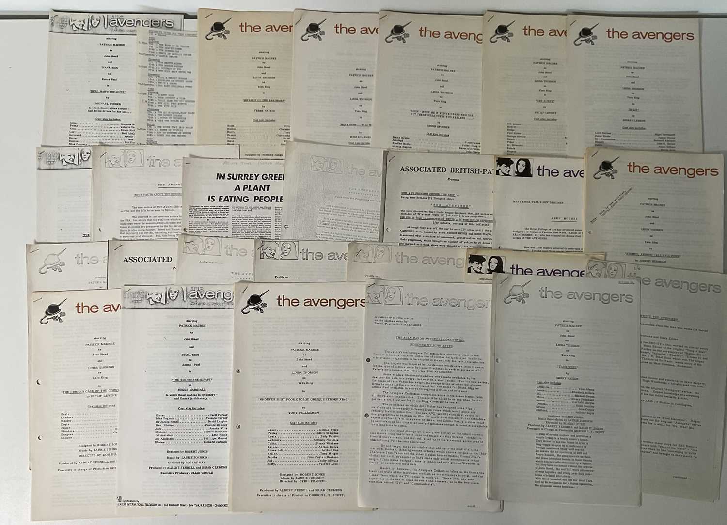 Lot 449 - THE AVENGERS (1965) A collection of ephemera...