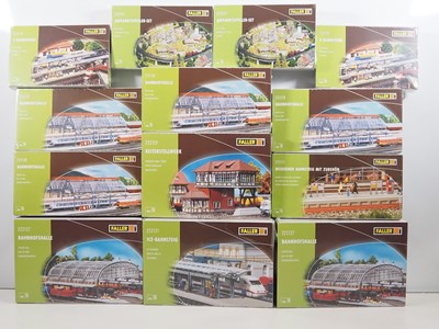 Lot 46 - A group N gauge building kits by FALLER - all...