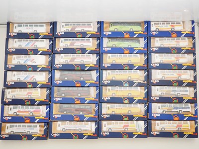Lot 657 - CORGI - diecast buses in blue window boxes -...