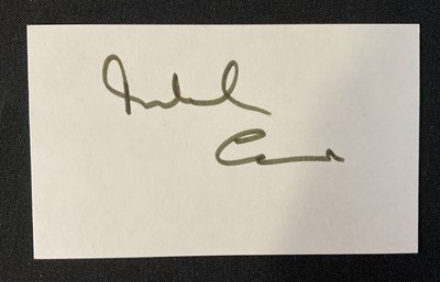 Lot 550 - MICHAEL CAINE - An autograph card signed by...