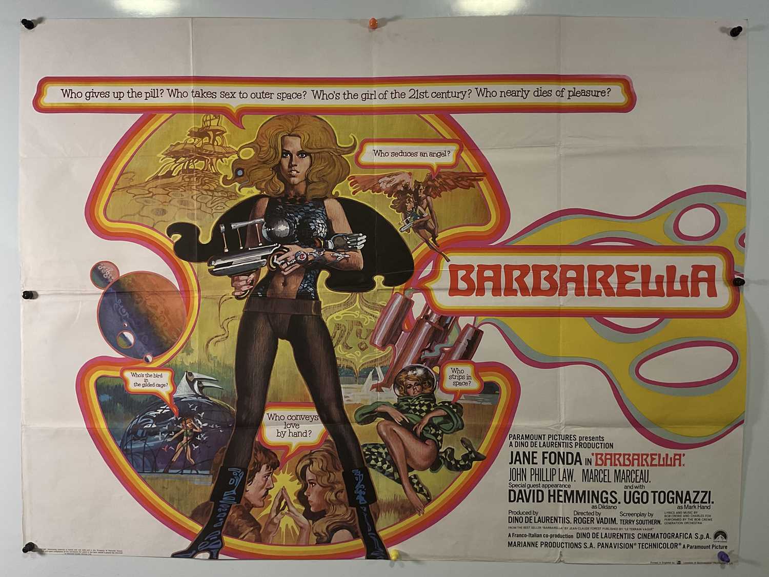 Lot 205 - BARBARELLA (1968) UK Quad film poster, Renato...