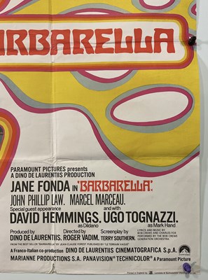 Lot 205 - BARBARELLA (1968) UK Quad film poster, Renato...