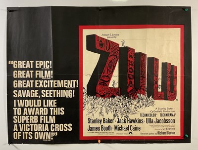 Lot 276 - ZULU (1964) UK Quad 1972 re-release film...