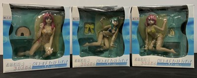Lot 504 - A set of Japanese cold cast, hand painted PVC...