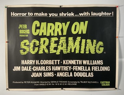 Lot 8 - CARRY ON SCREAMING (1966) UK Quad film poster,...