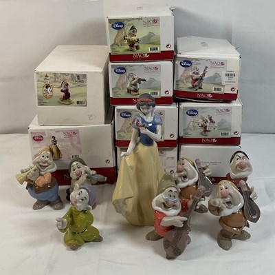 Lot 412 - A group of NAO Disney figurines of SNOW WHITE...