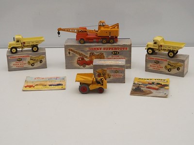 Lot 364 - DINKY - a group of diecast construction...