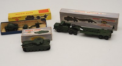 Lot 366 - DINKY - A group of military diecast vehicles...