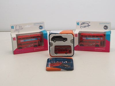 Lot 461 - A pair of CORGI London 2012 Routemaster buses,...