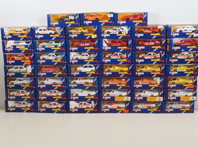 Lot 474 - CORGI - diecast racing cars in blue window...