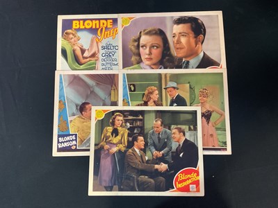 Lot 354 - BLONDE INSPIRATION (1941) lobby cards...