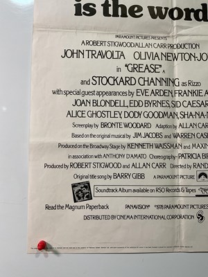 Lot 48 - GREASE (1978) UK quad film poster, classic...