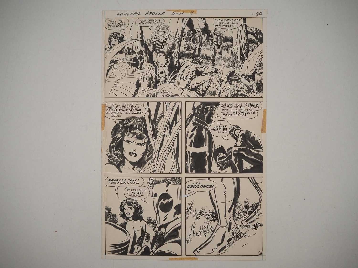 Lot 478 - JACK KIRBY FOREVER PEOPLE ORIGINAL ART -...