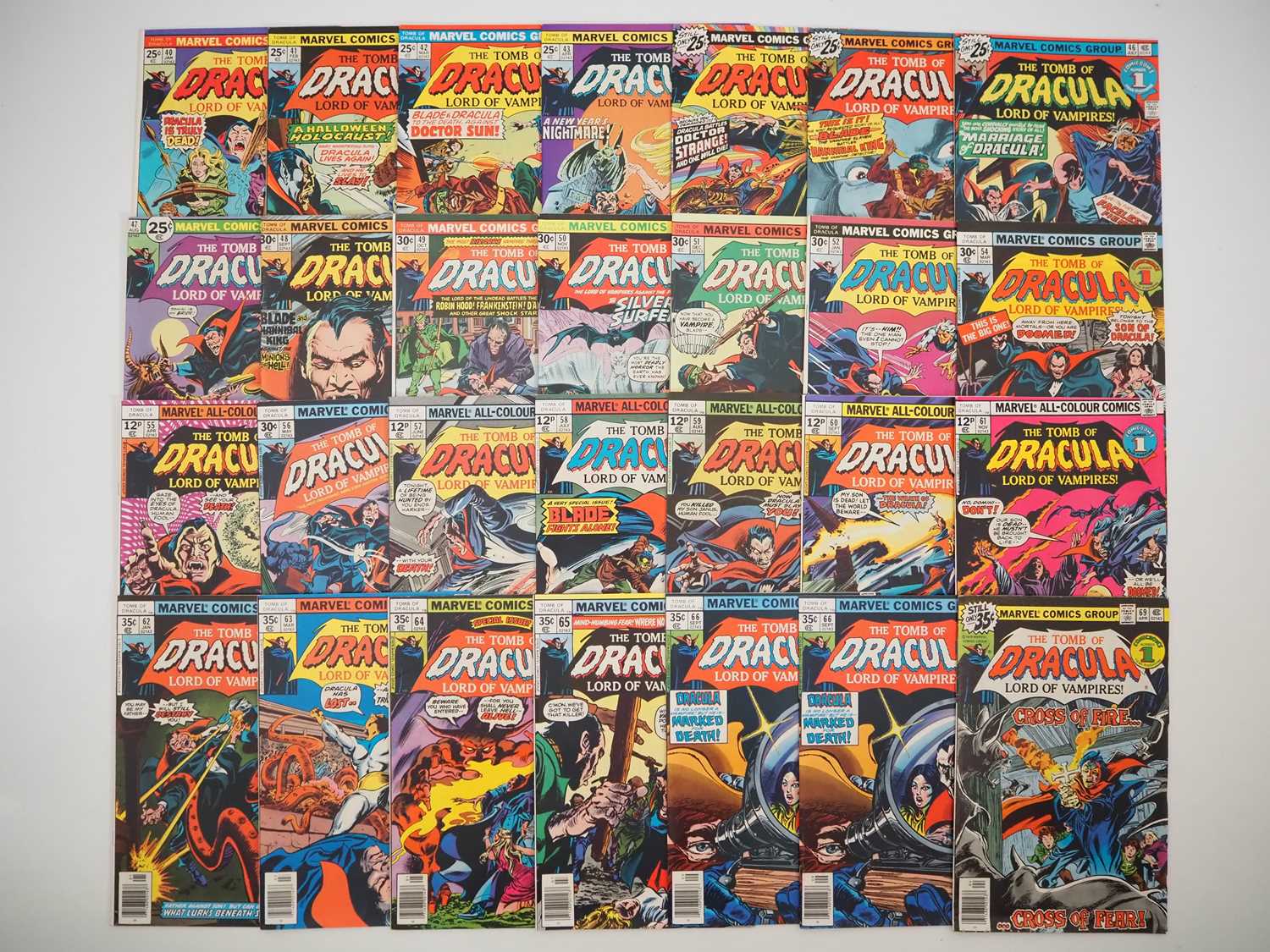 Lot 203 - TOMB OF DRACULA #40-52, 54-66, 69 (28 in Lot -...
