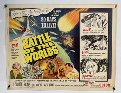 Lot 231 - BATTLE OF THE WORLDS (1961) US half-sheet from...
