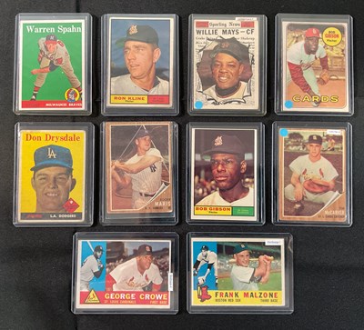 Lot 502 - BASEBALL - 10 mixed Topps baseball trading...