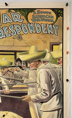 Lot 303 - THE WAR CORRESPONDENT (1913) UK one sheet, War...