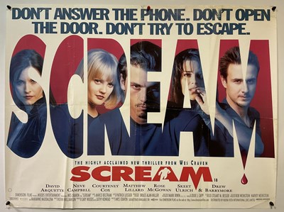 Lot 323 - SCREAM (1997) UK quad film poster, cast style,...