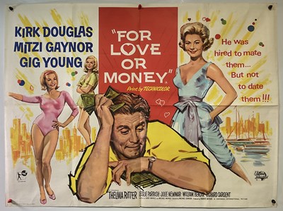 Lot 103 - FOR LOVE OR MONEY (1963) UK quad film poster...
