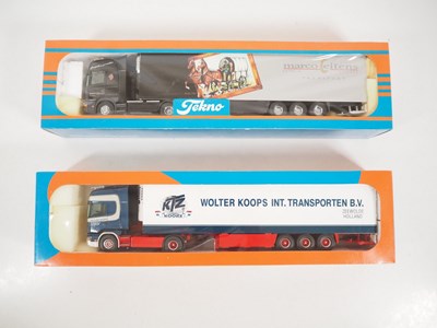 Lot 487 - TEKNO - A pair of 1:50 scale diecast lorries...