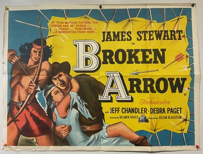 Lot 260 - BROKEN ARROW (1950) UK quad film poster,...