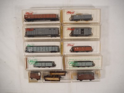 Lot 107 - A group of HOe scale narrow gauge four wheel...
