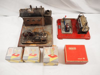Lot 353 - A group of stationary live steam engines by...