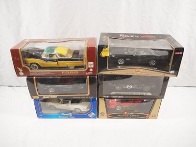 Lot 448 - Group of 1:18 scale diecast cars by REVELL,...
