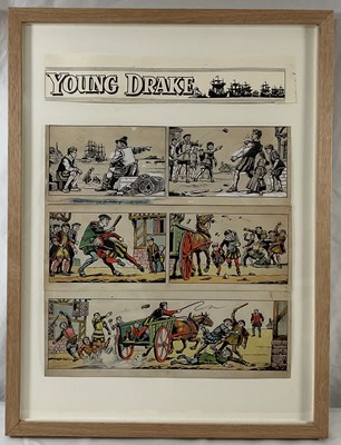 Lot 361 - YOUNG DRAKE original comic book art page,...