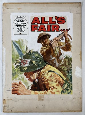 Lot 390 - Original comic art cover for WAR PICTURE...
