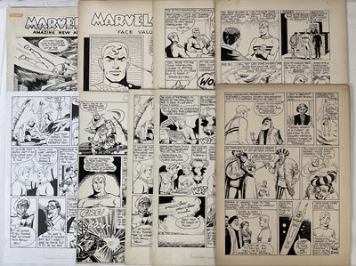 Lot 156 - A group of 9 MARVELMAN original art pages...